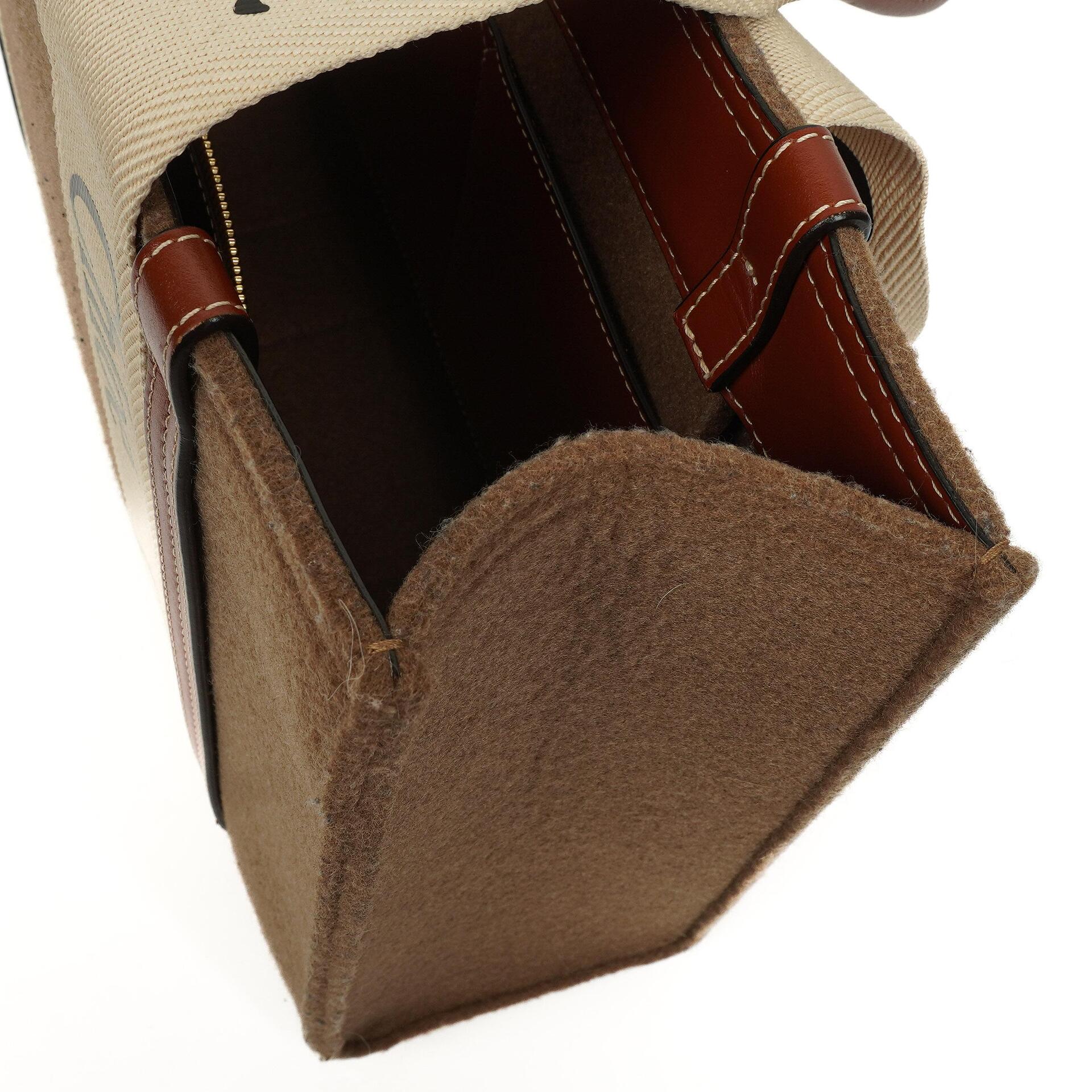 Chloe Mittelgroße Woody Woll Schultertasche Braun