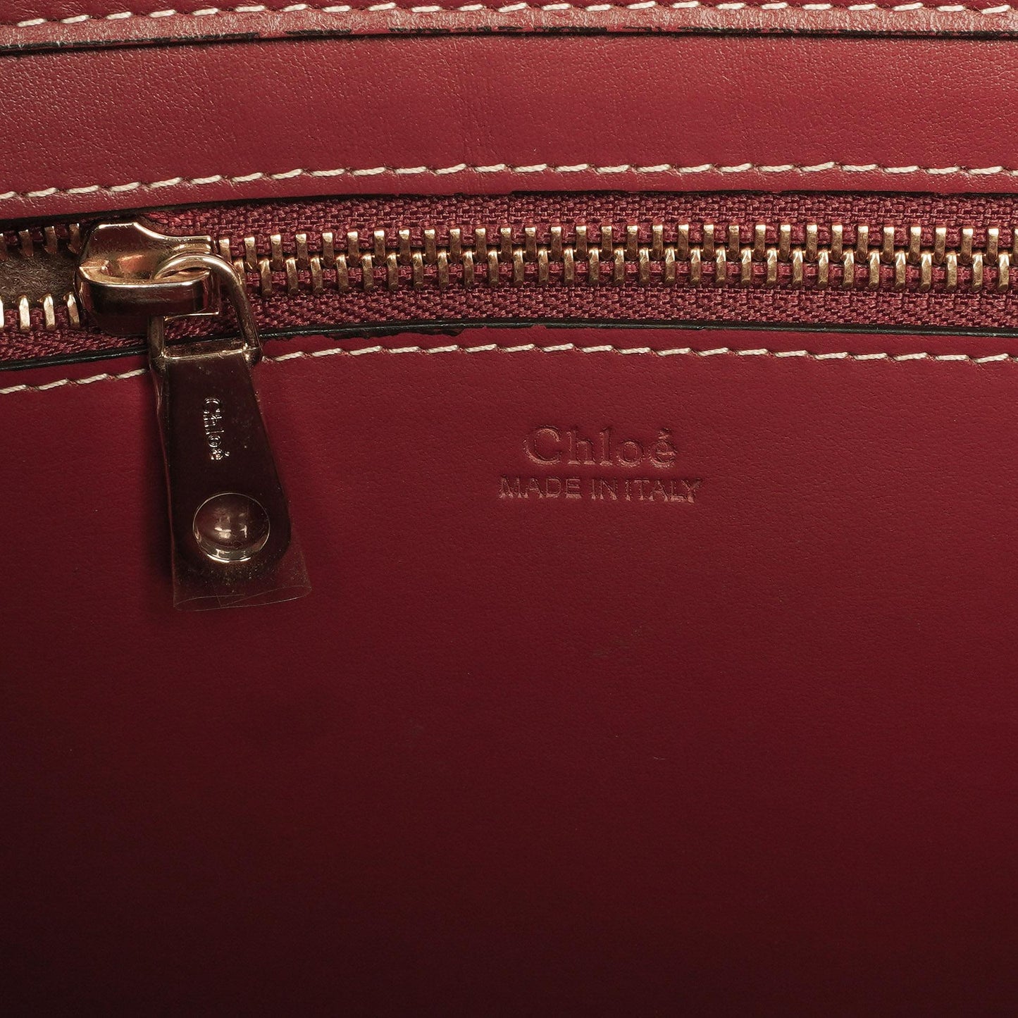 Chloe Mittelgroße Woody Woll Schultertasche Braun