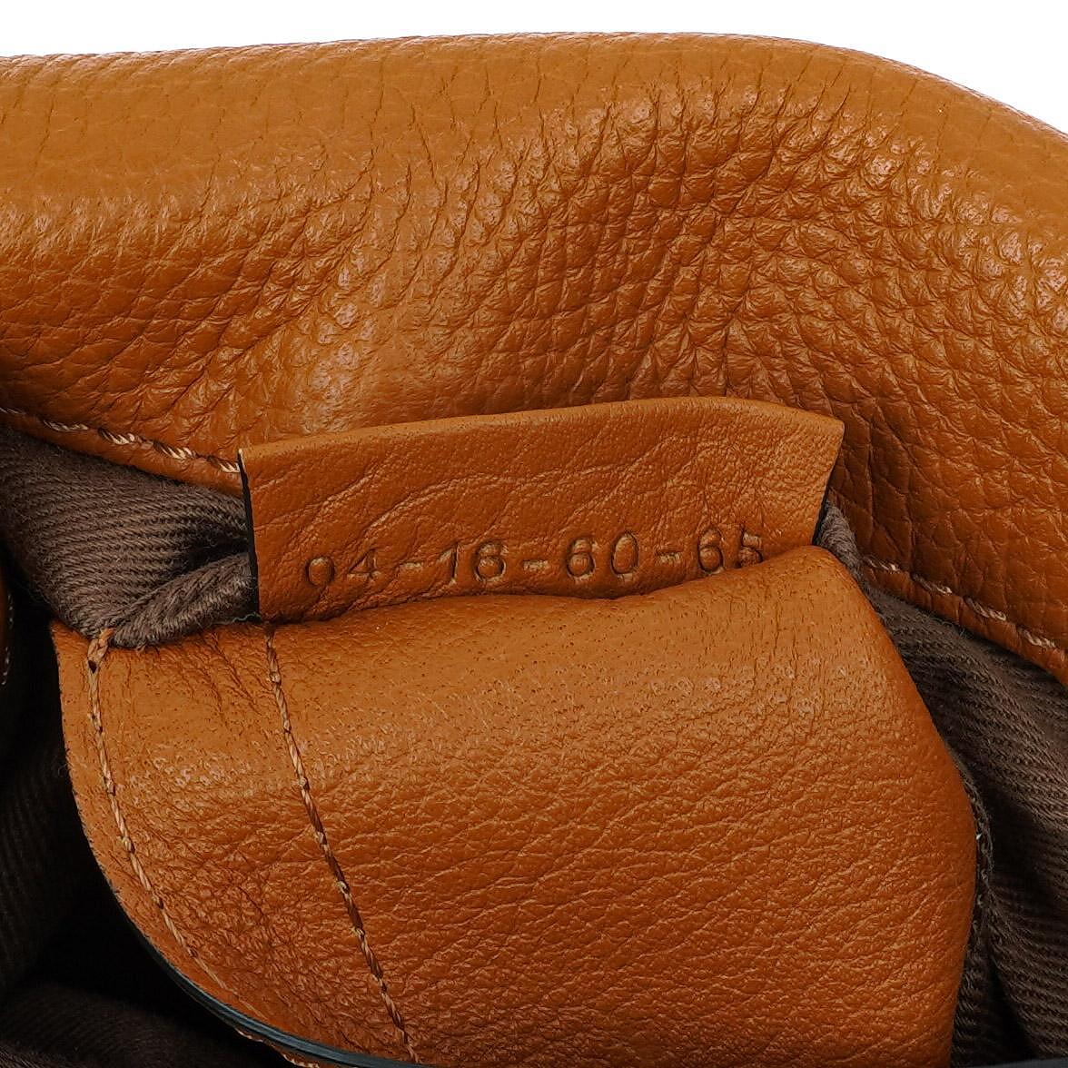 Chloe Mini Marcie Tan Genarbtes Kalbsleder Satteltasche Umhängetasche