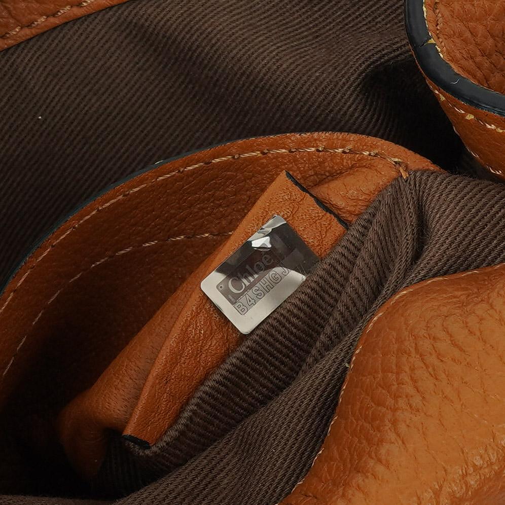 Chloe Mini Marcie Tan Genarbtes Kalbsleder Satteltasche Umhängetasche