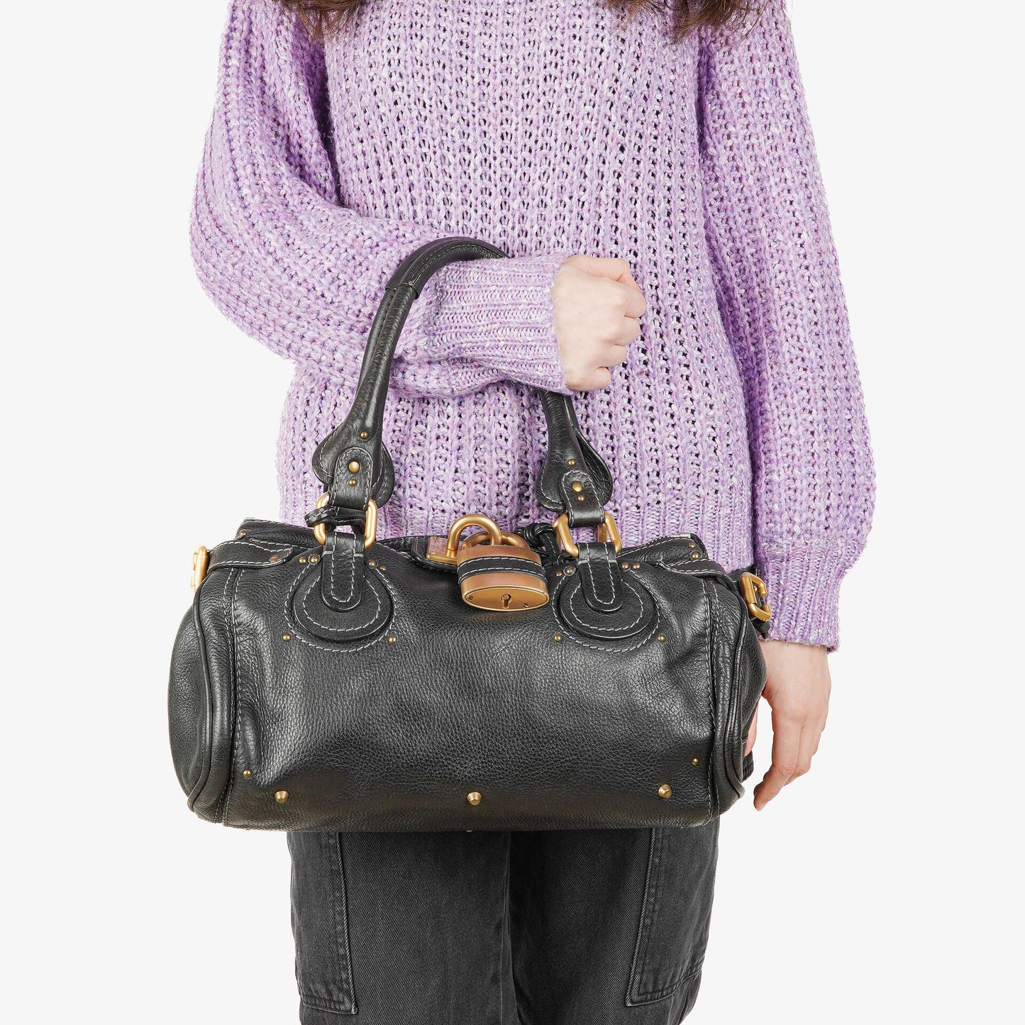 Chloe Paddington Aktentasche Schwarz Kalbsleder