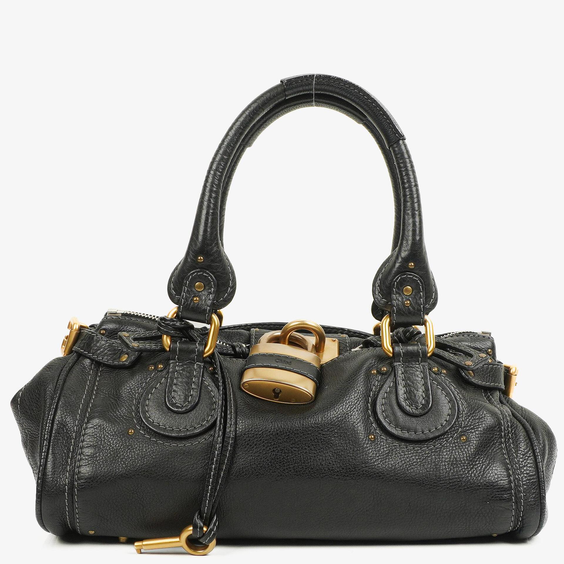 Chloe Paddington Aktentasche Schwarz Kalbsleder