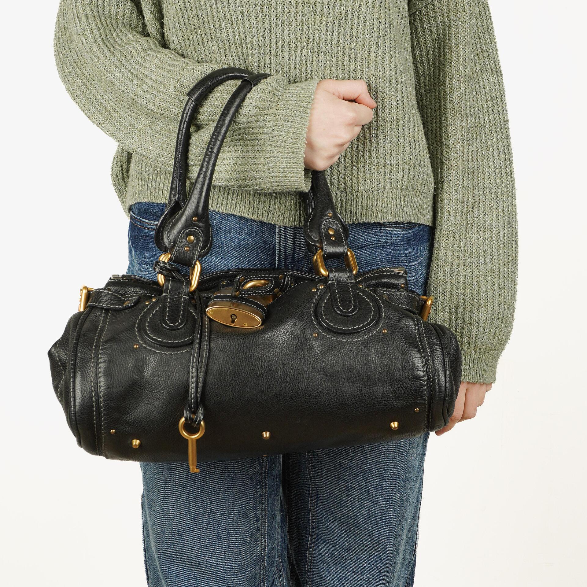 Chloe Paddington Aktentasche Schwarz Kalbsleder