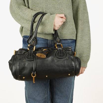 Chloe Paddington Aktentasche Schwarz Kalbsleder