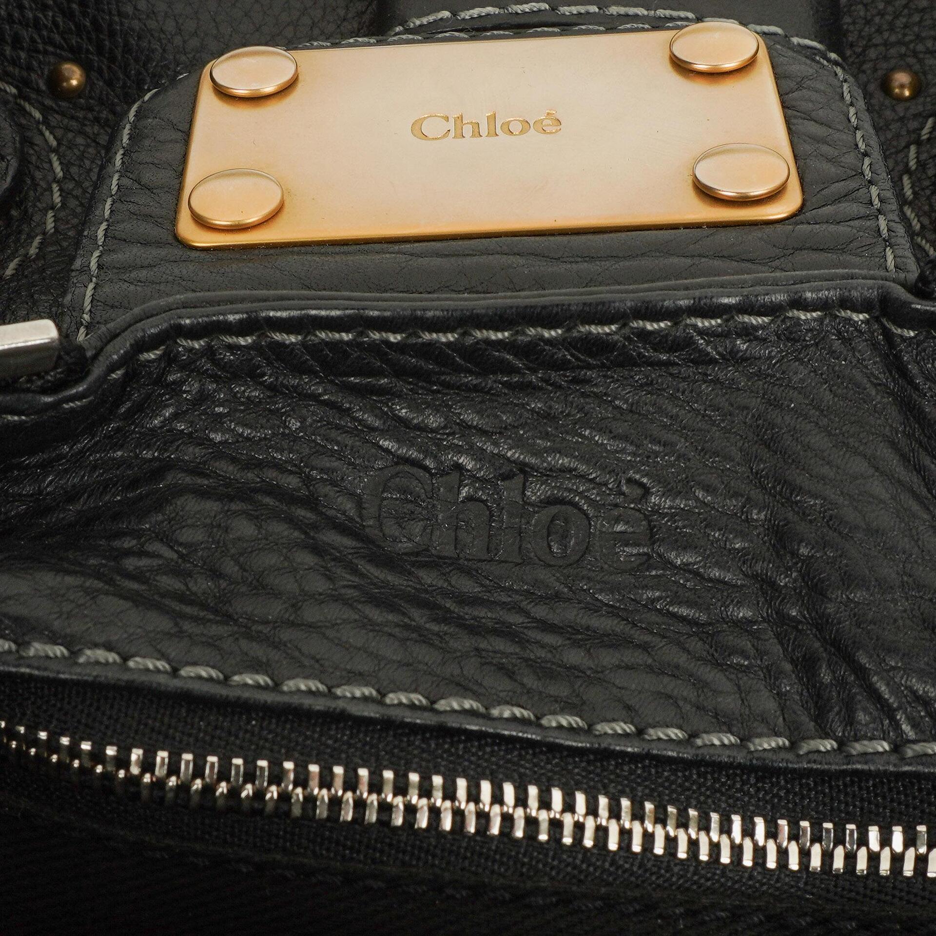 Chloe Paddington Aktentasche Schwarz Kalbsleder