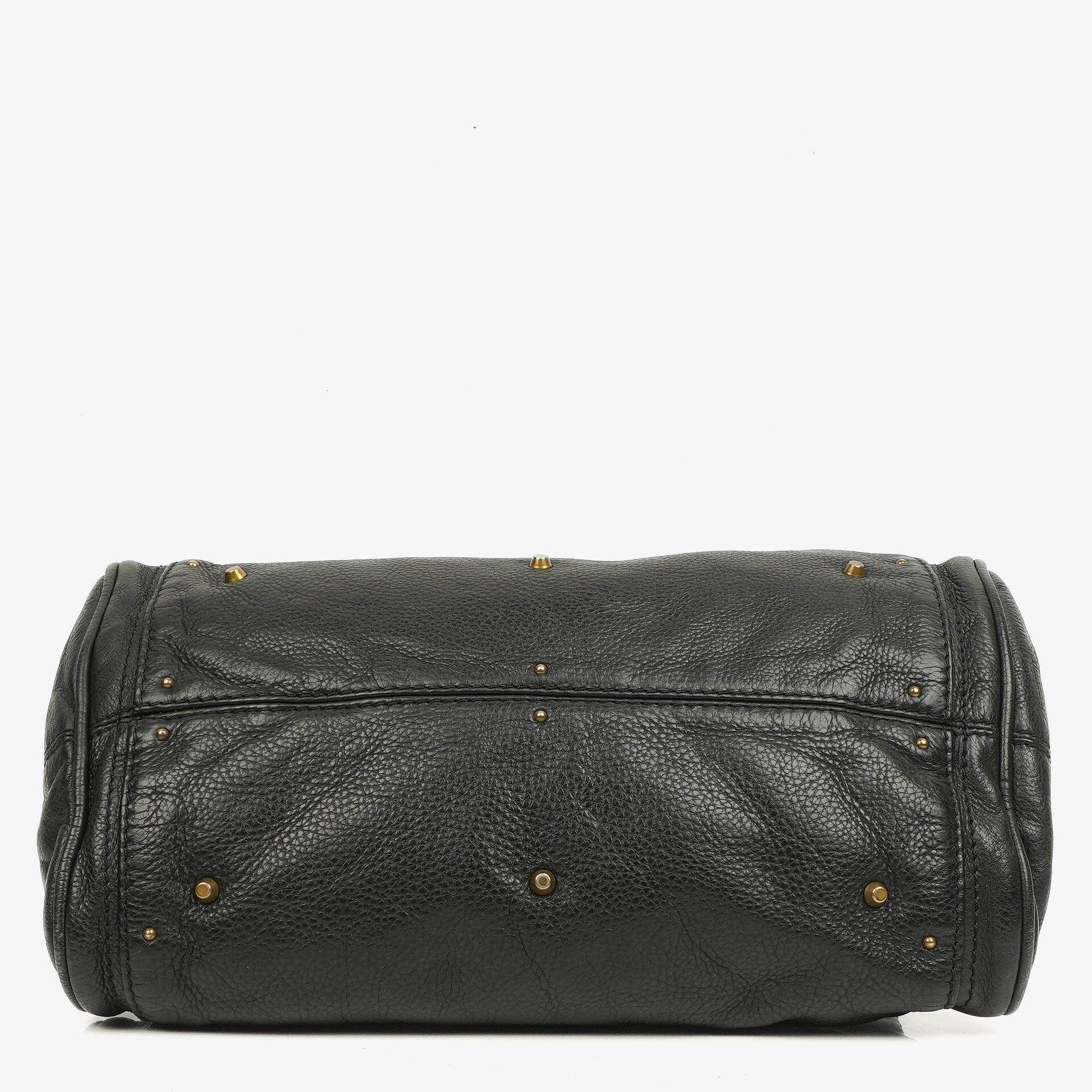 Chloé Paddington Satchel Tasche aus schwarzem Kalbsleder