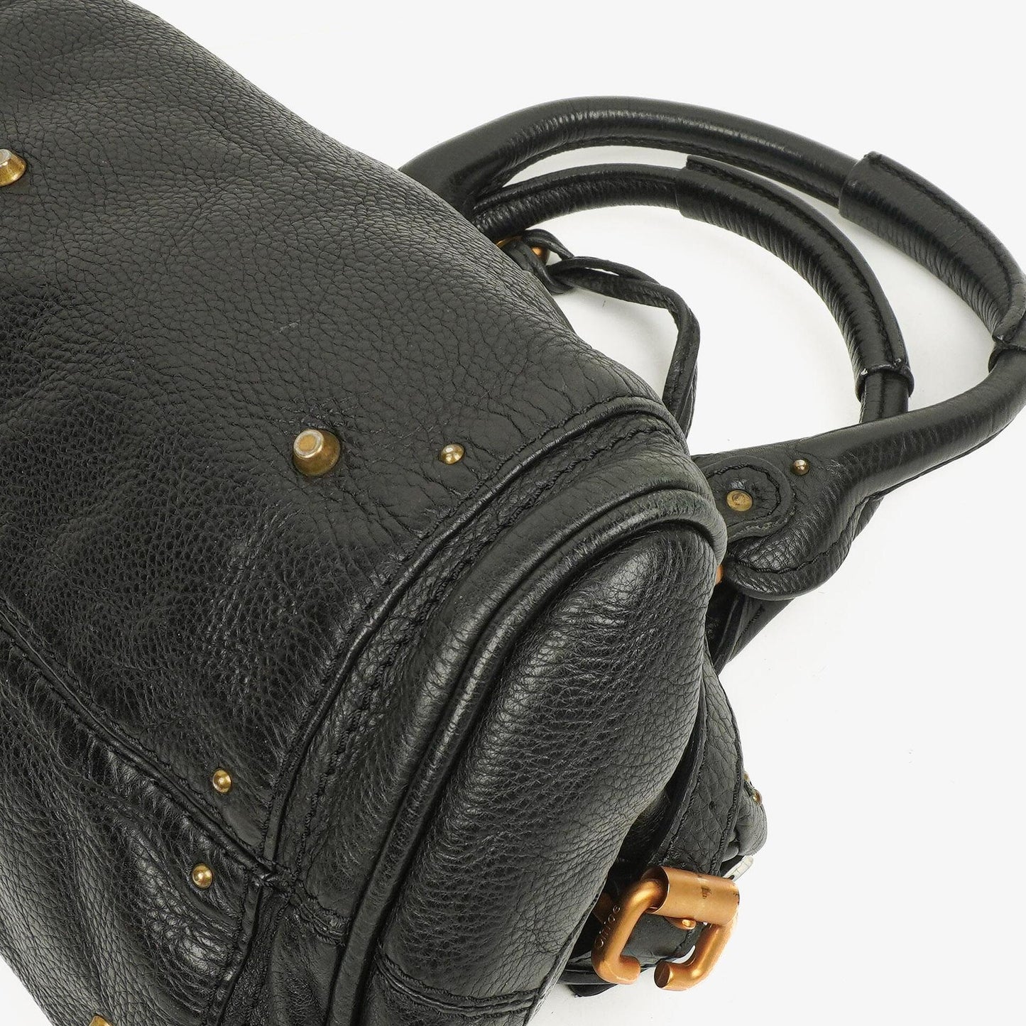 Chloé Paddington Satchel Tasche aus schwarzem Kalbsleder