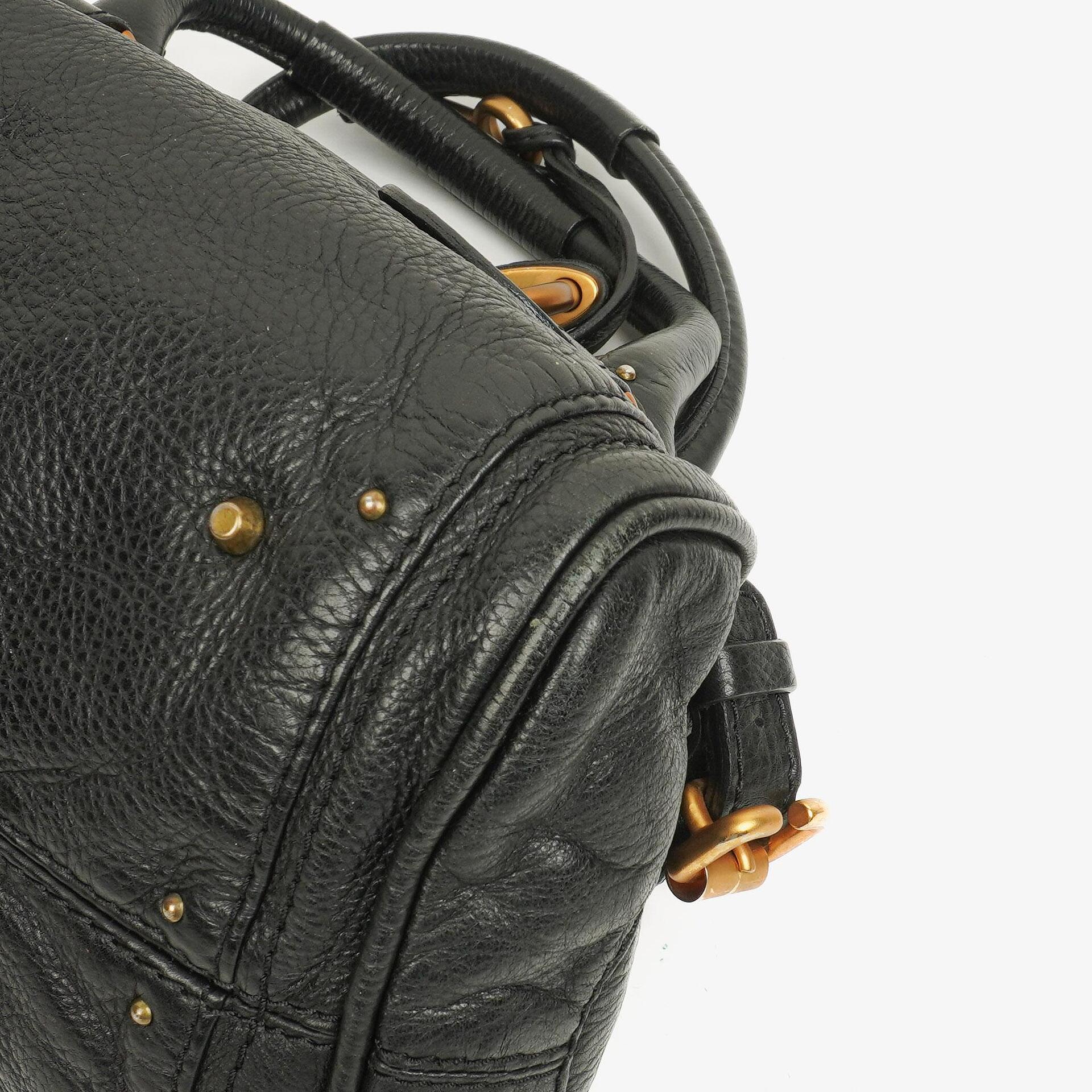 Chloé Paddington Satchel Tasche aus schwarzem Kalbsleder