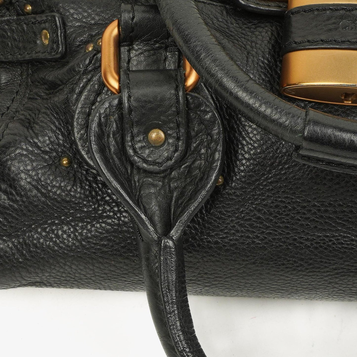 Chloé Paddington Satchel Tasche aus schwarzem Kalbsleder
