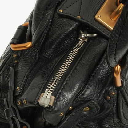 Chloé Paddington Satchel Tasche aus schwarzem Kalbsleder