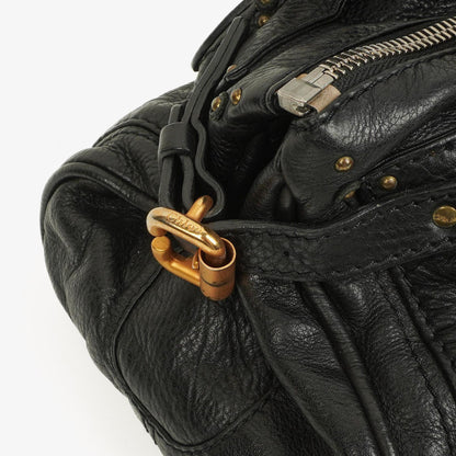 Chloé Paddington Satchel Tasche aus schwarzem Kalbsleder