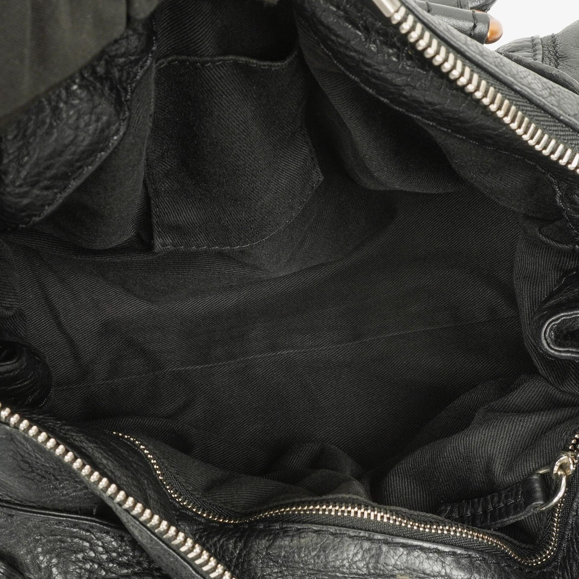Chloé Paddington Satchel Tasche aus schwarzem Kalbsleder