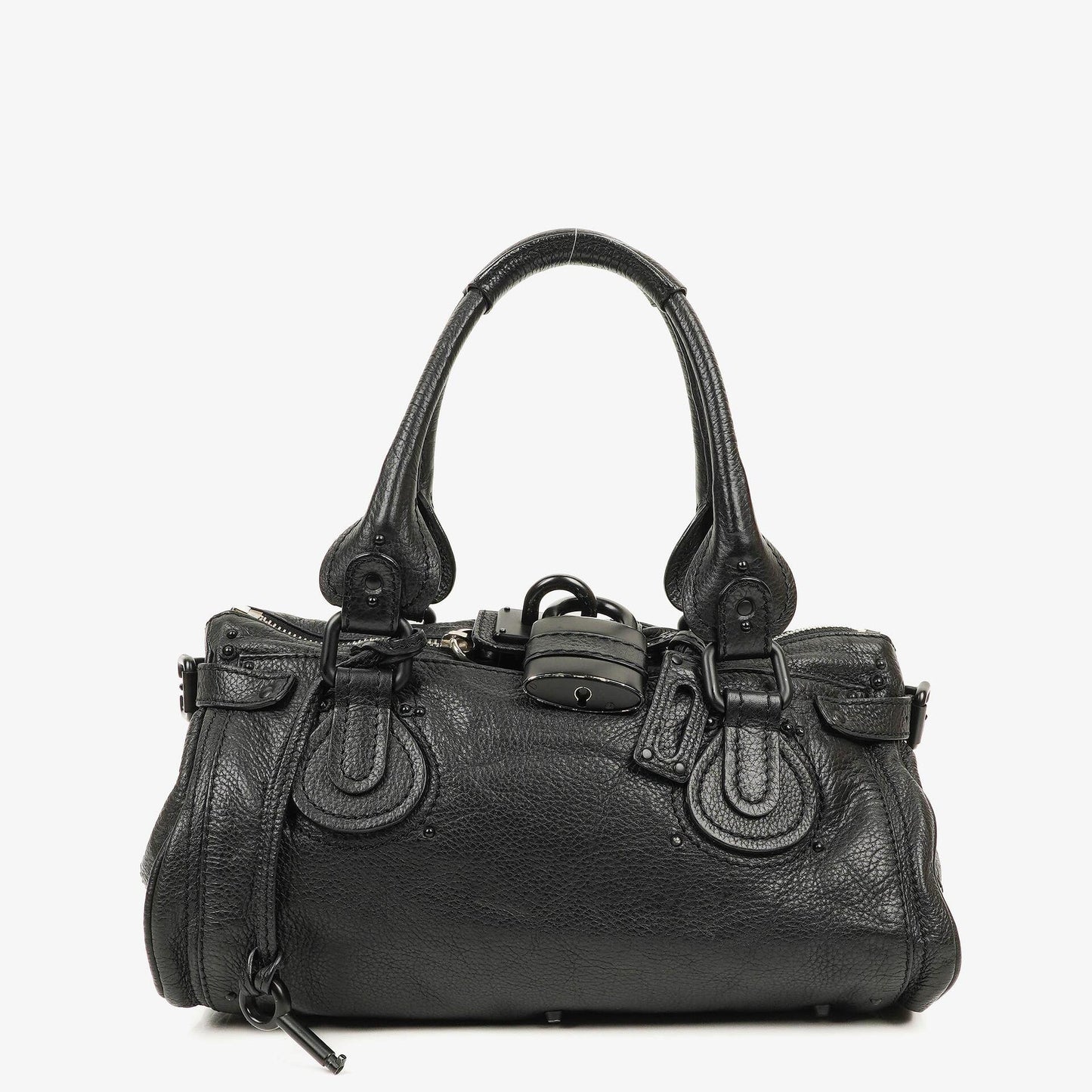 Chloe Paddington Satchel-Tasche aus schwarzem Kalbsleder