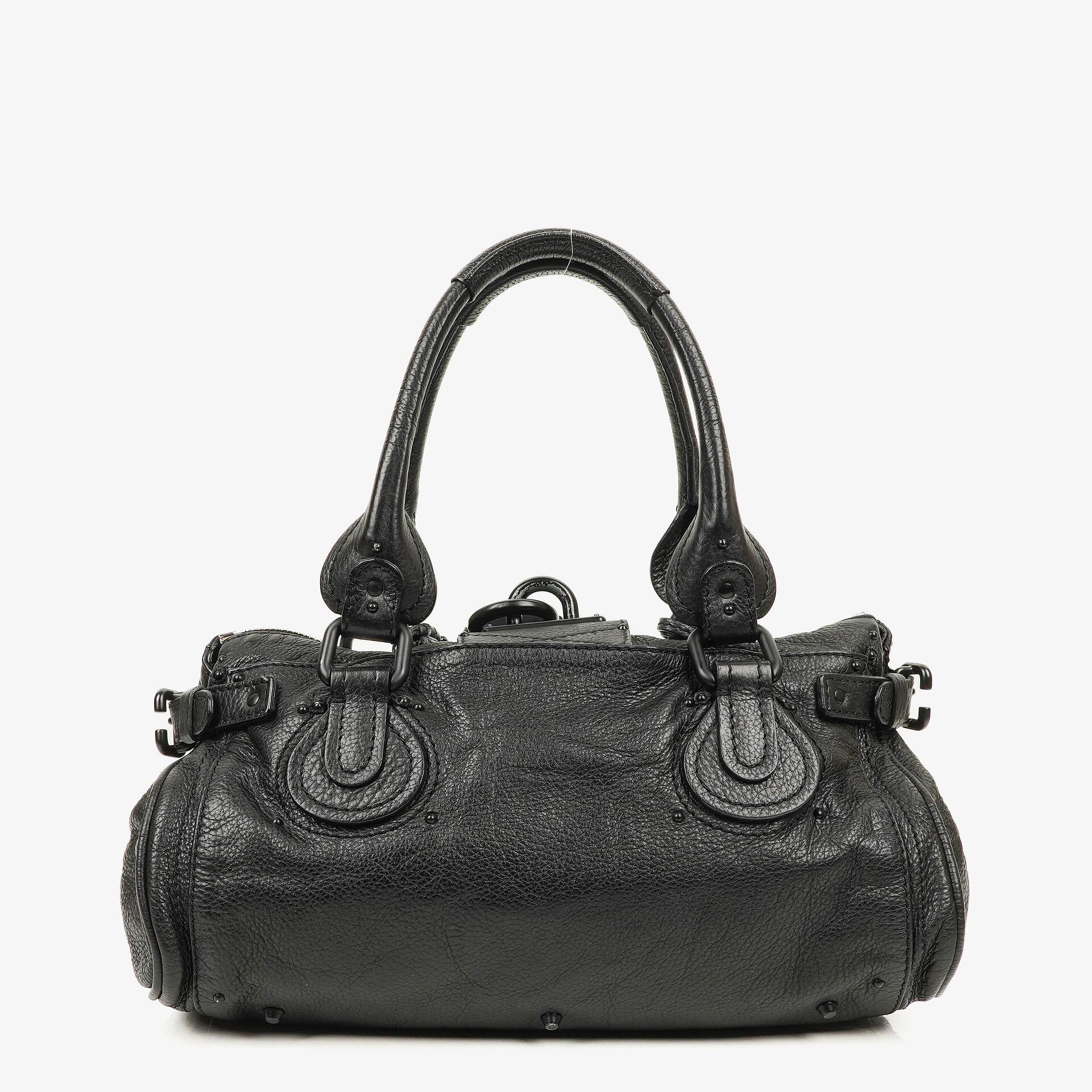 Chloe Paddington Satchel-Tasche aus schwarzem Kalbsleder
