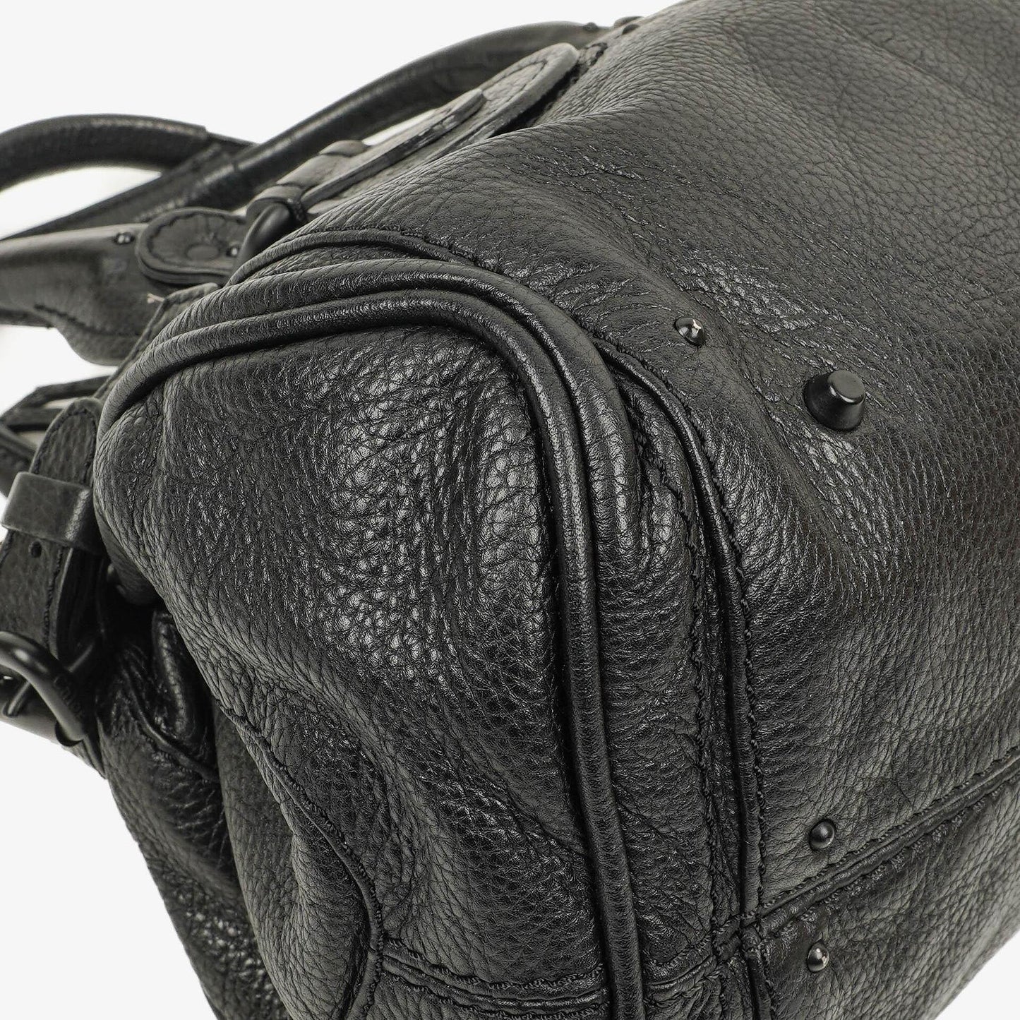 Chloe Paddington Satchel-Tasche aus schwarzem Kalbsleder