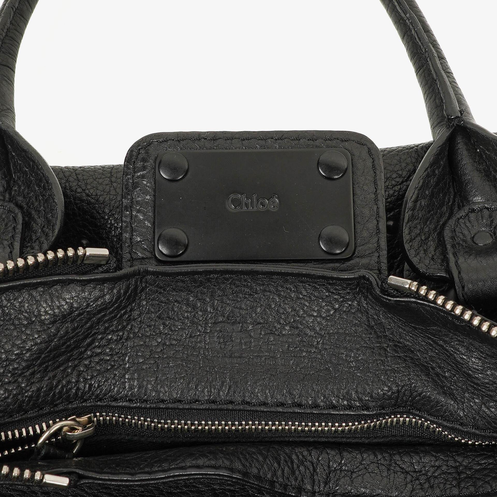 Chloe Paddington Satchel-Tasche aus schwarzem Kalbsleder