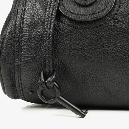 Chloe Paddington Satchel-Tasche aus schwarzem Kalbsleder