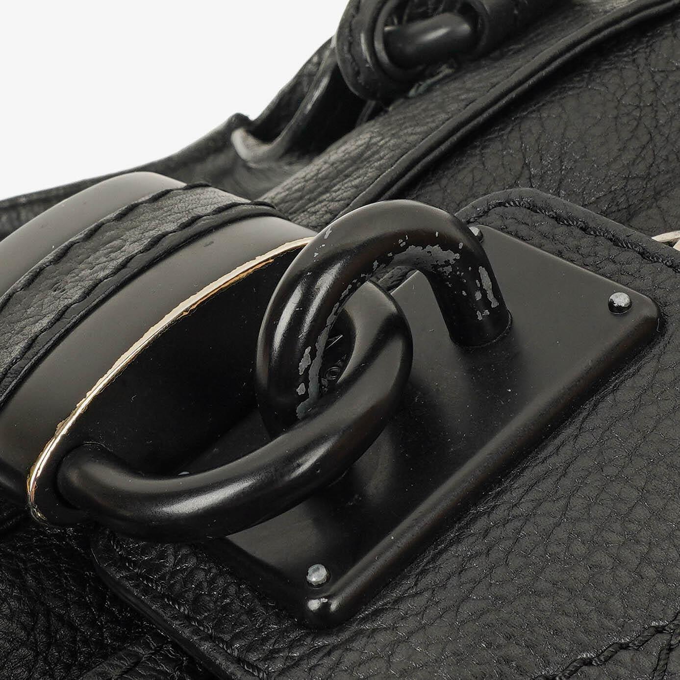 Chloe Paddington Satchel-Tasche aus schwarzem Kalbsleder