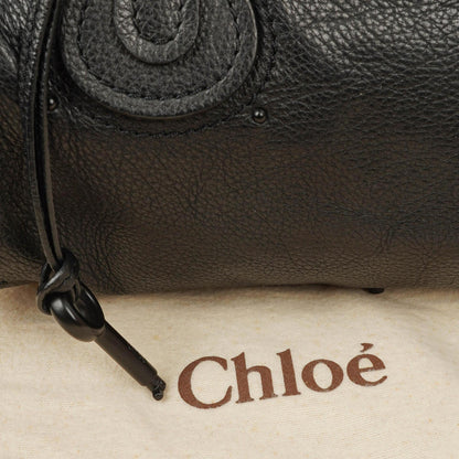 Chloe Paddington Satchel-Tasche aus schwarzem Kalbsleder
