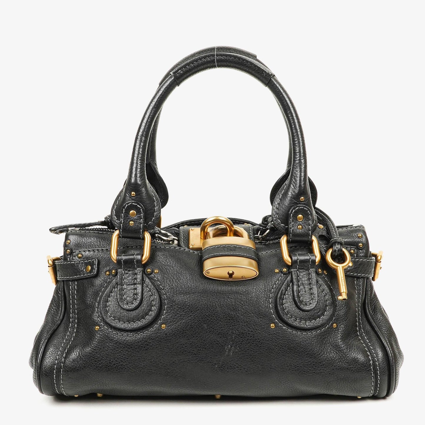 Chloé Paddington Satchel aus schwarzem Kalbsleder