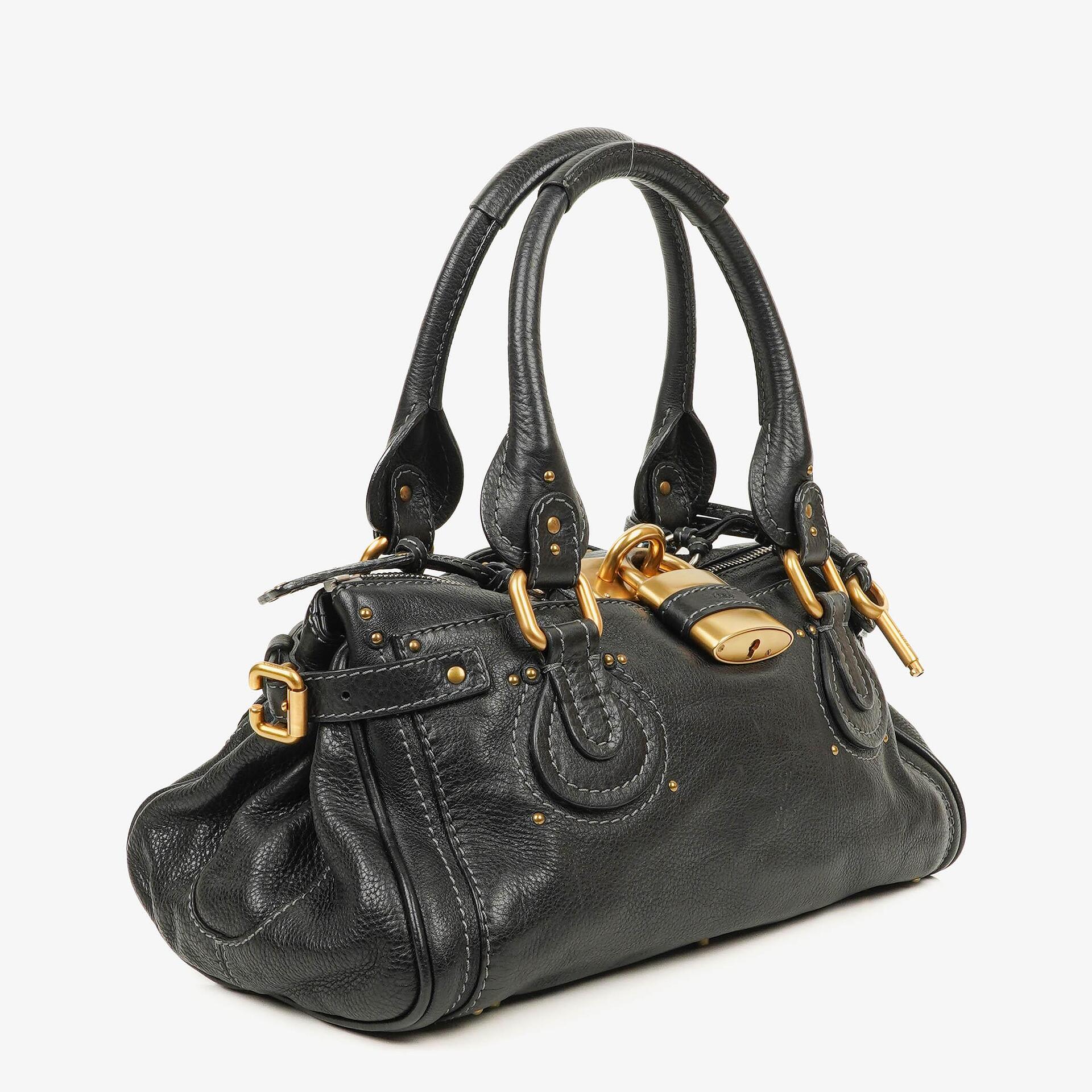 Chloé Paddington Satchel aus schwarzem Kalbsleder