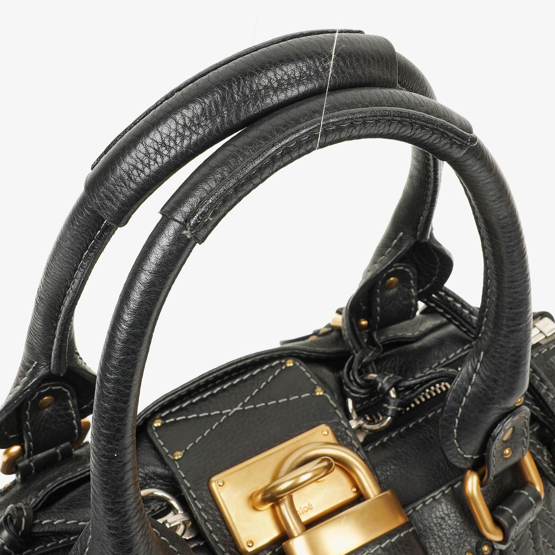 Chloé Paddington Satchel aus schwarzem Kalbsleder