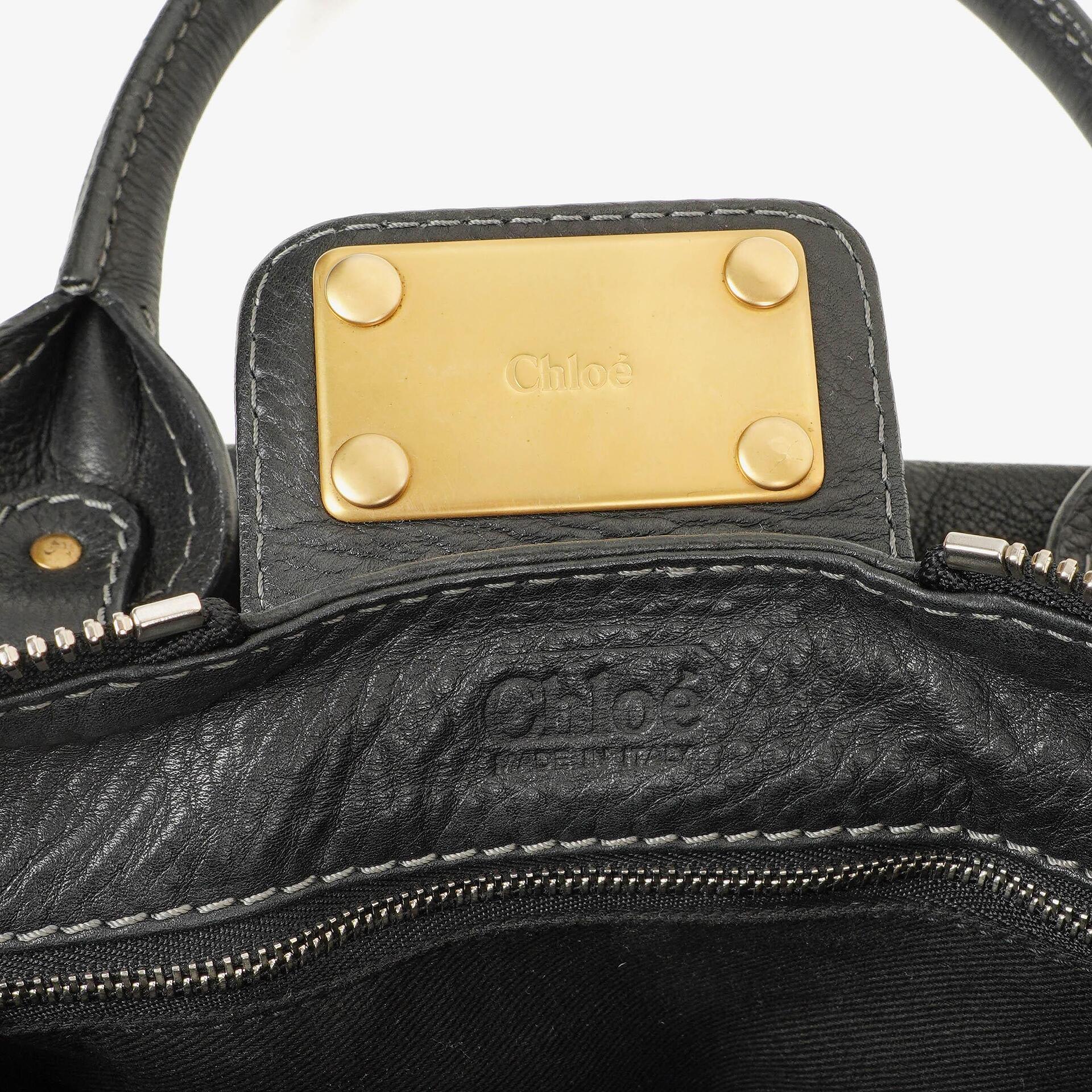 Chloé Paddington Satchel aus schwarzem Kalbsleder