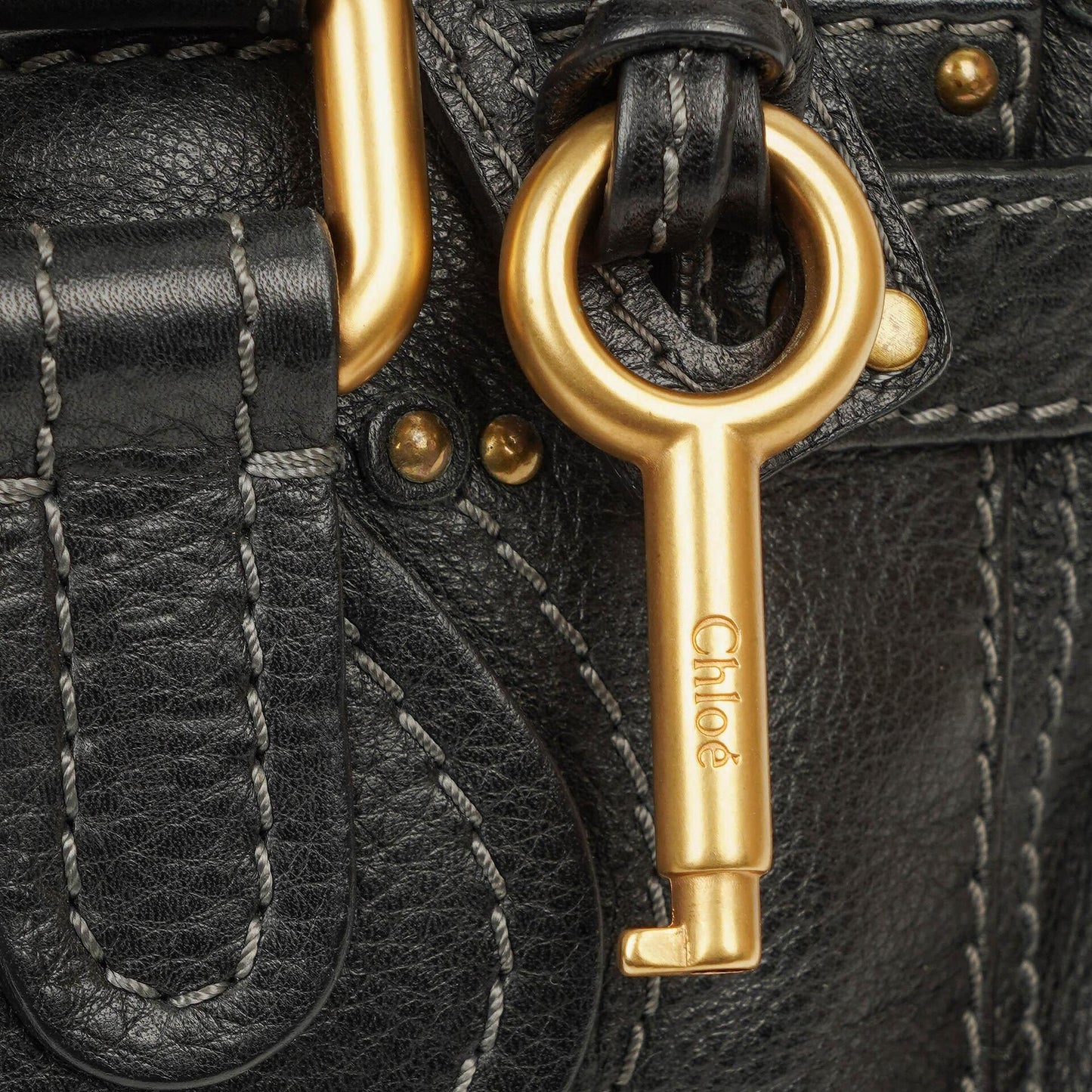 Chloé Paddington Satchel aus schwarzem Kalbsleder