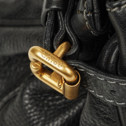 Chloé Paddington Satchel aus schwarzem Kalbsleder