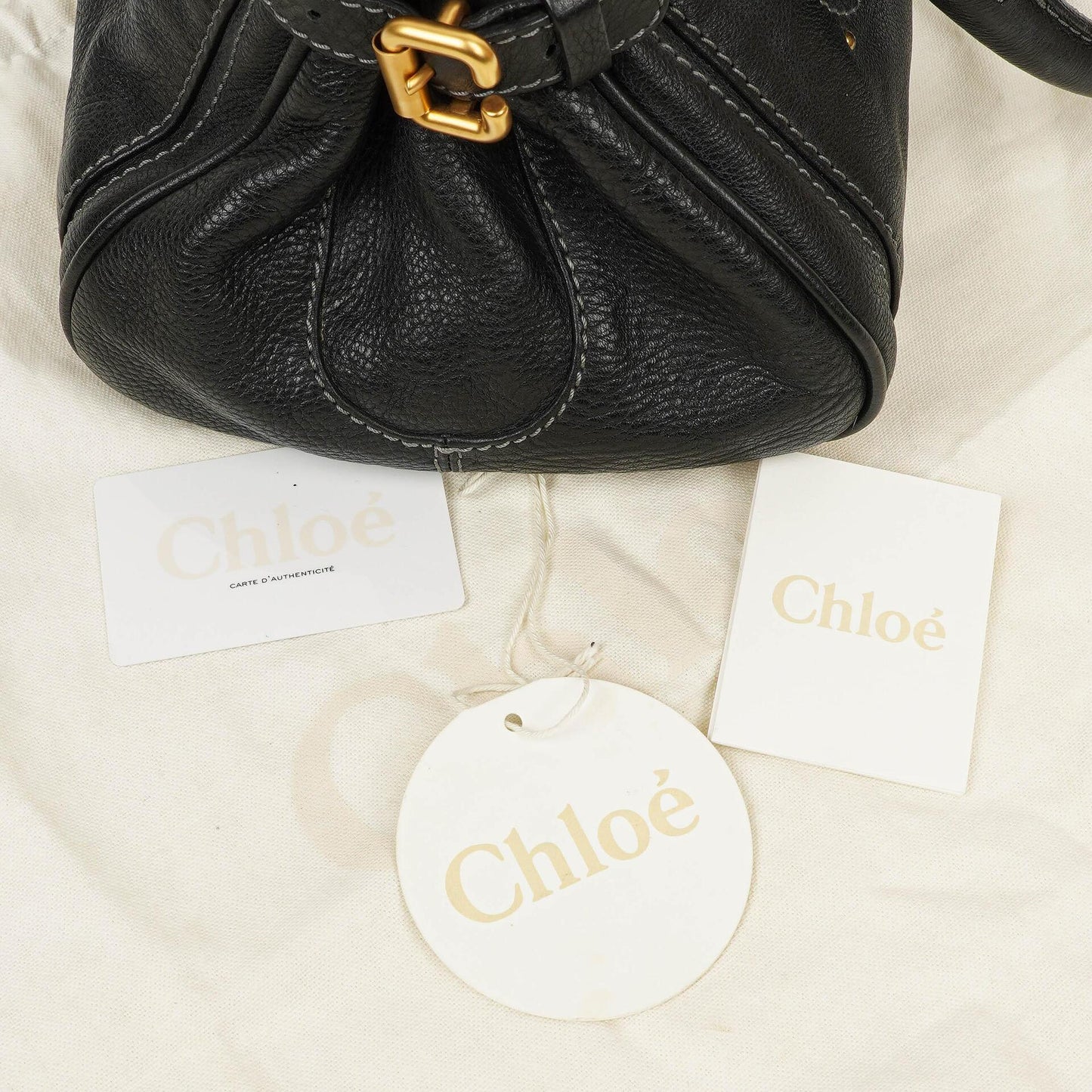 Chloé Paddington Satchel aus schwarzem Kalbsleder
