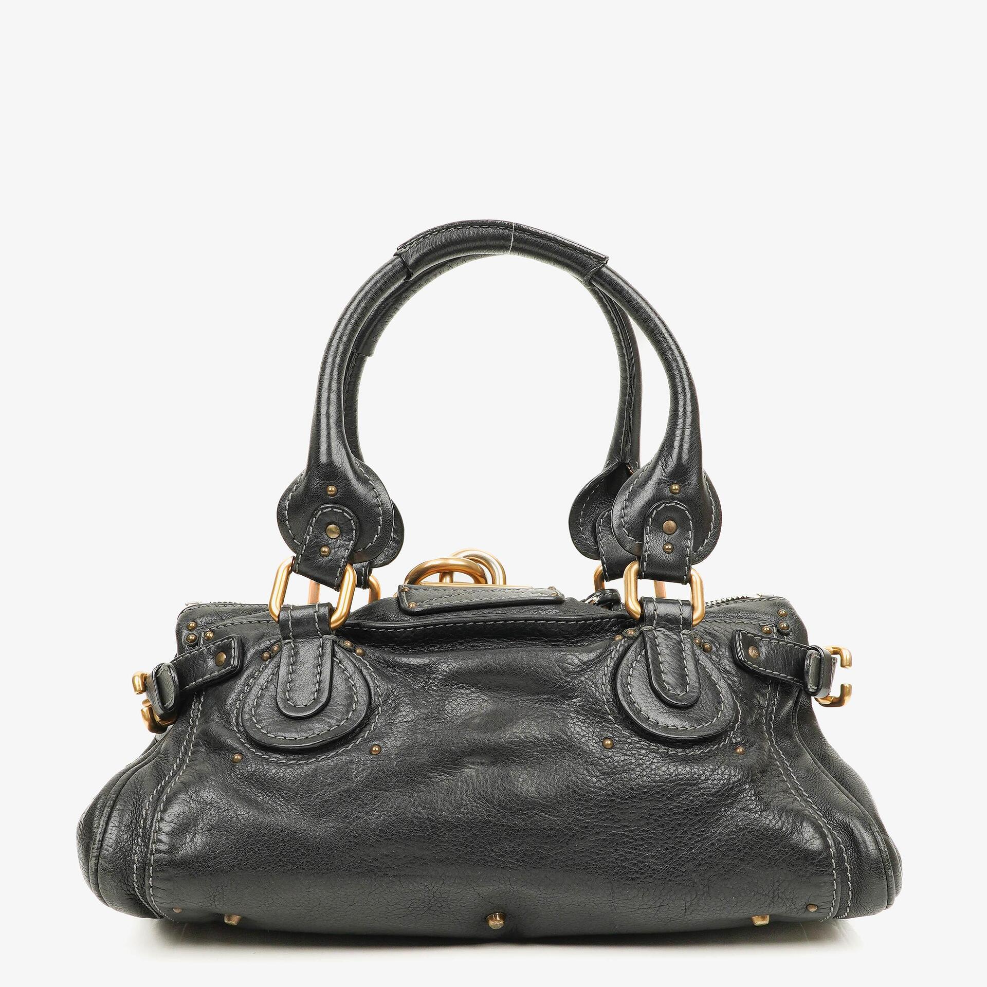 Chloé Paddington Satchel-Tasche aus schwarzem Kalbsleder