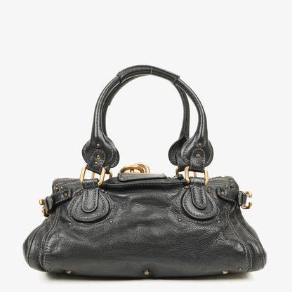 Chloé Paddington Satchel-Tasche aus schwarzem Kalbsleder