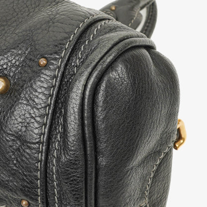 Chloé Paddington Satchel-Tasche aus schwarzem Kalbsleder
