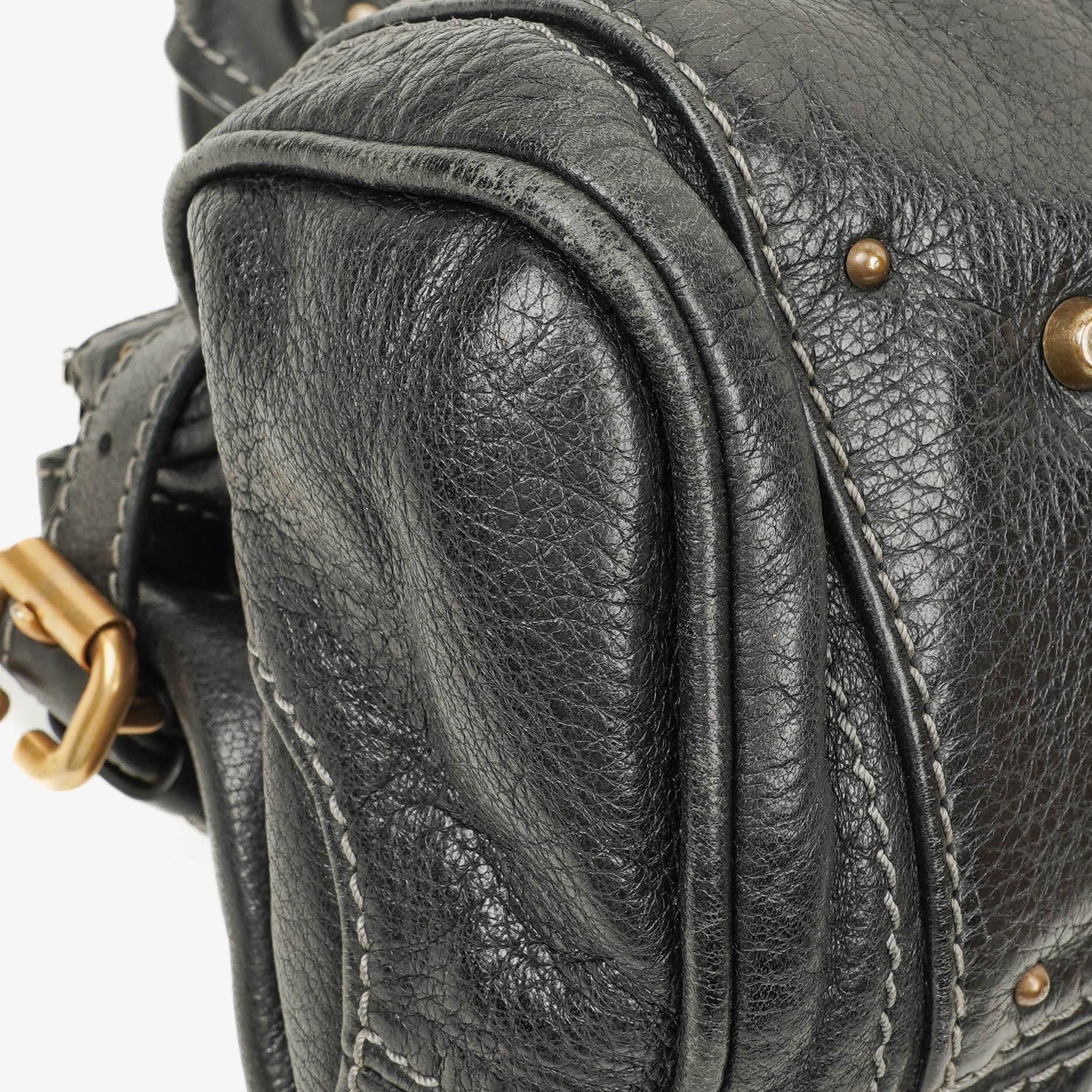 Chloé Paddington Satchel-Tasche aus schwarzem Kalbsleder