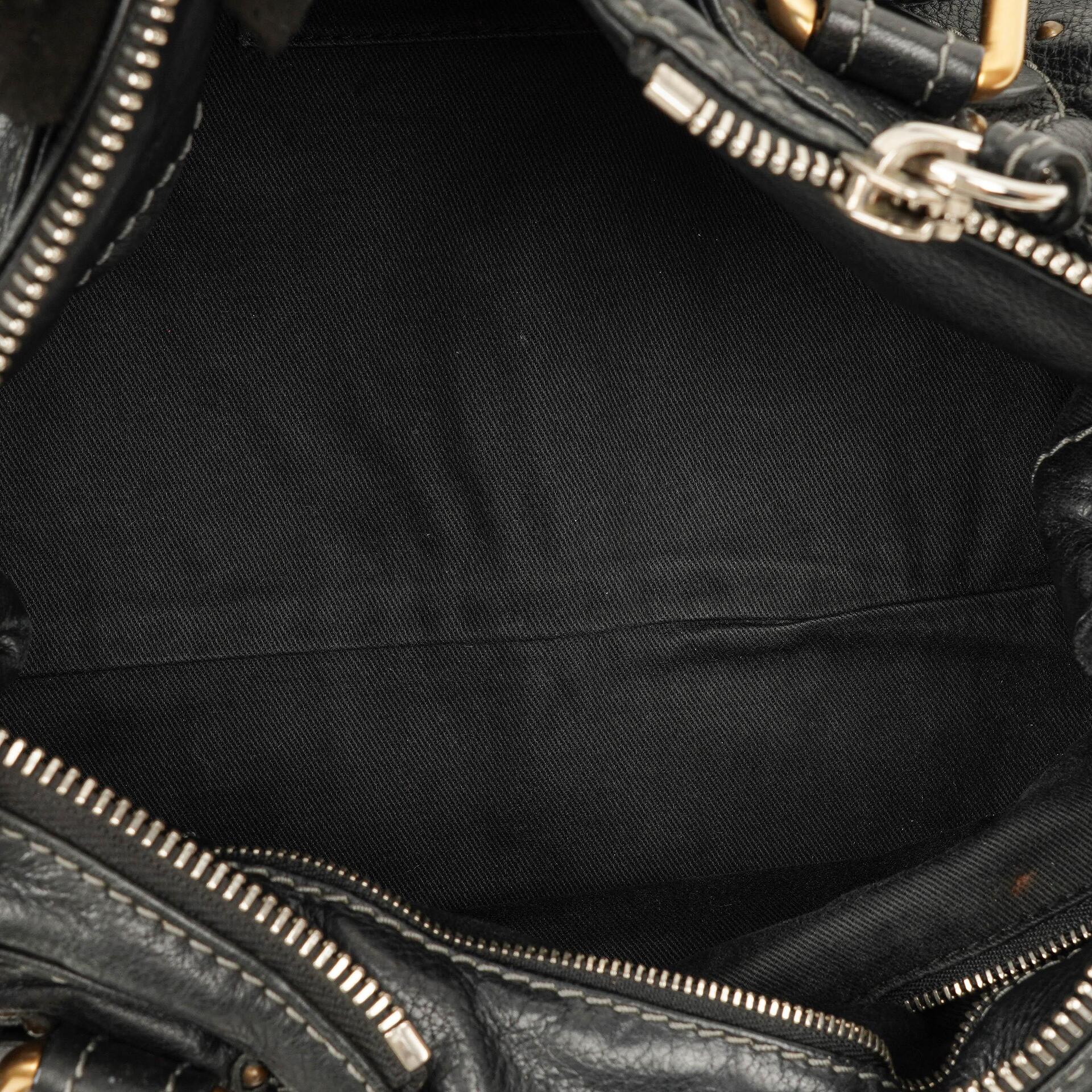 Chloé Paddington Satchel-Tasche aus schwarzem Kalbsleder
