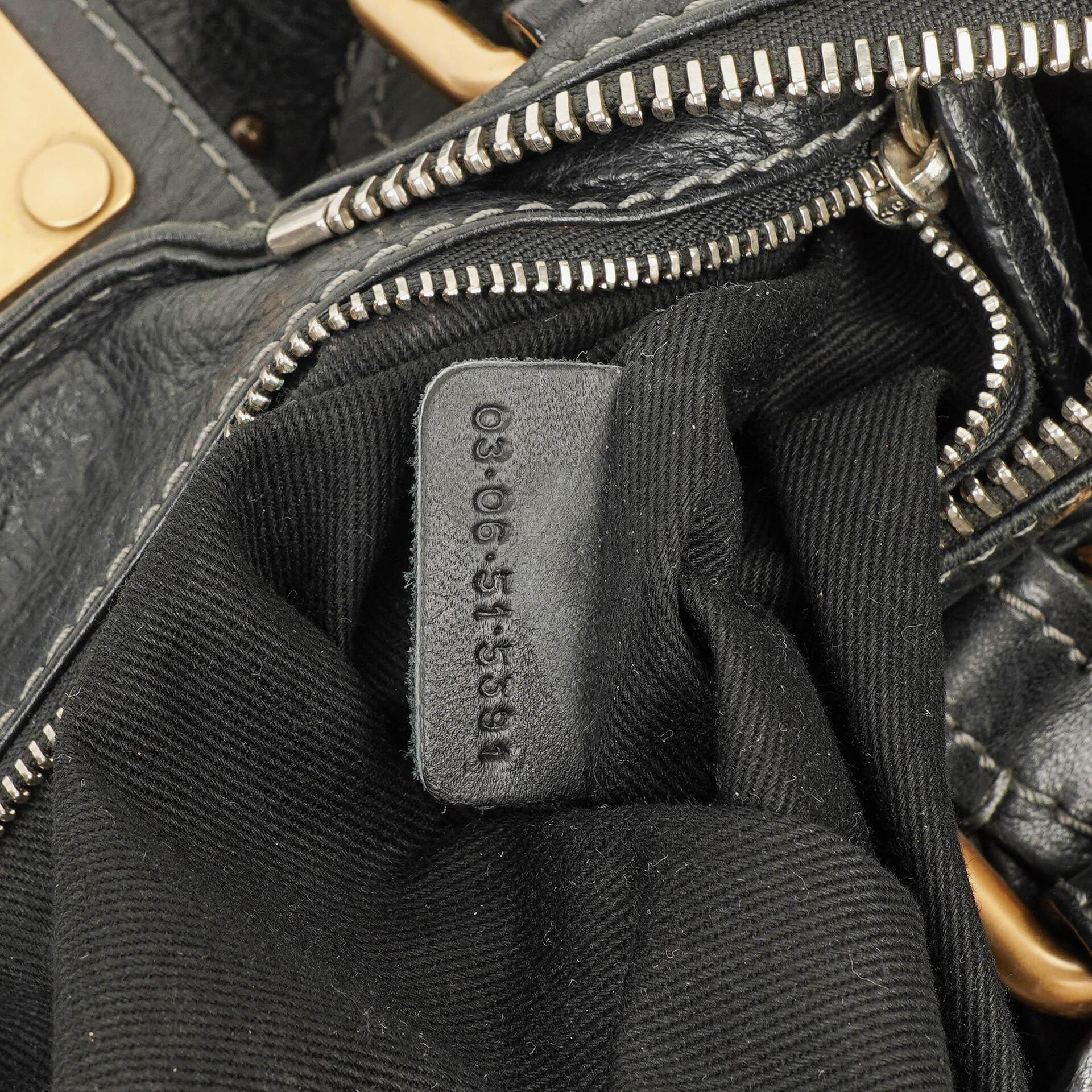 Chloé Paddington Satchel-Tasche aus schwarzem Kalbsleder
