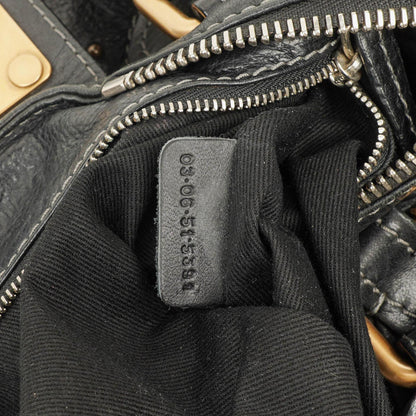 Chloé Paddington Satchel-Tasche aus schwarzem Kalbsleder