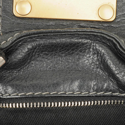 Chloé Paddington Satchel-Tasche aus schwarzem Kalbsleder