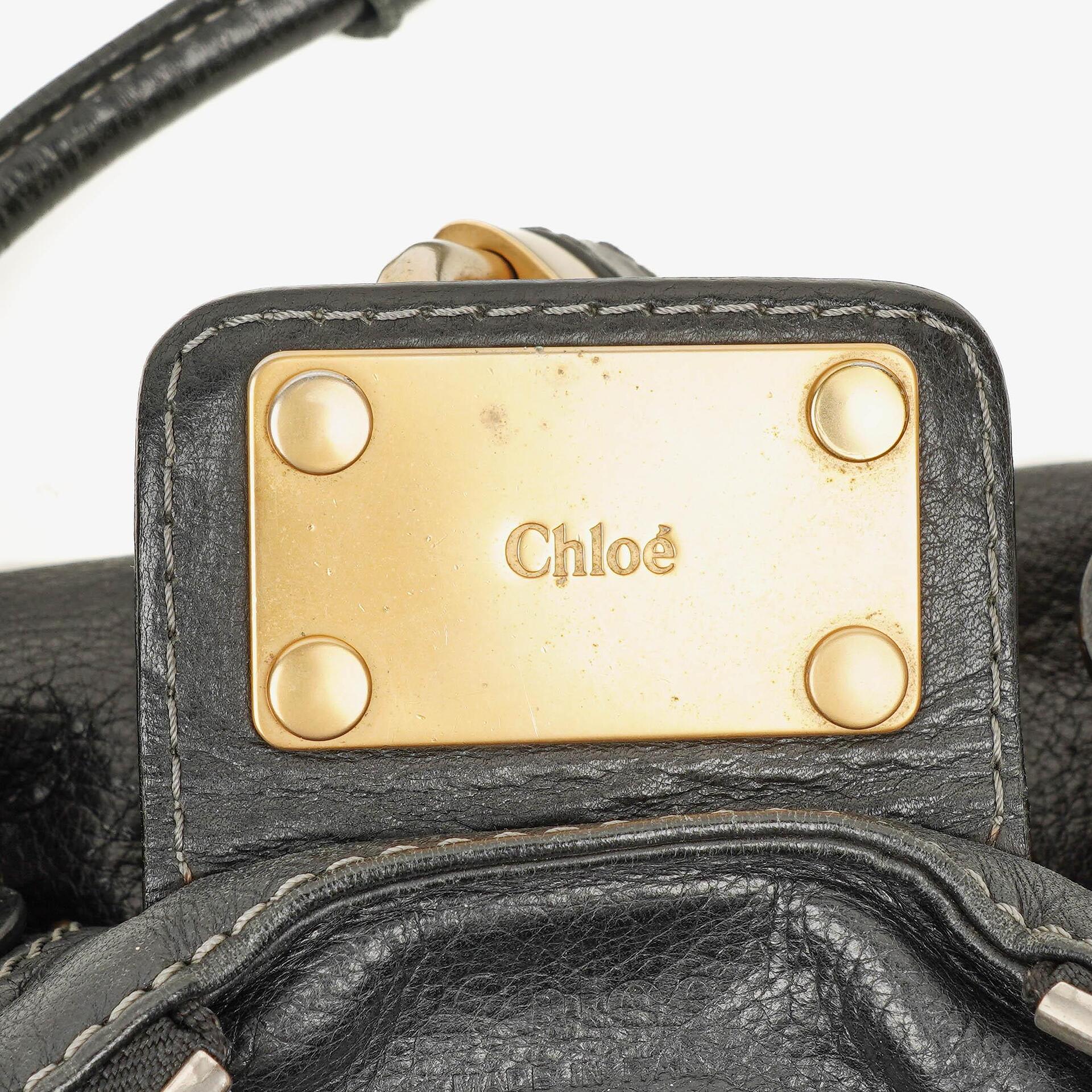 Chloé Paddington Satchel-Tasche aus schwarzem Kalbsleder