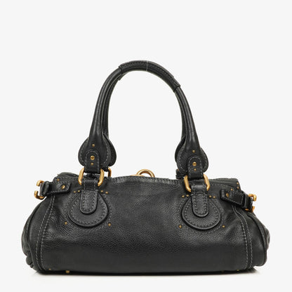 Chloe Paddington Schwarze Kalbsleder Satchel Tasche
