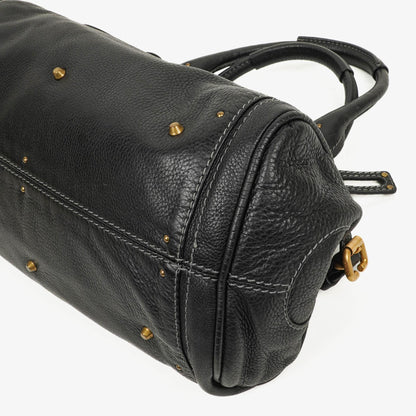 Chloe Paddington Schwarze Kalbsleder Satchel Tasche