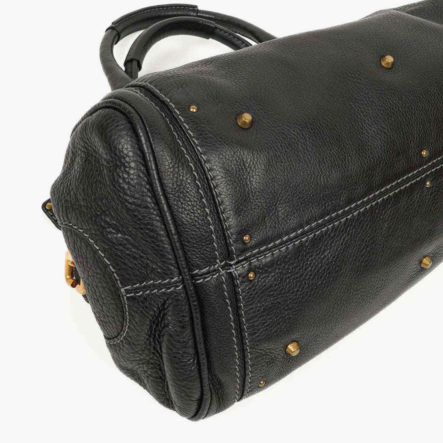 Chloe Paddington Schwarze Kalbsleder Satchel Tasche