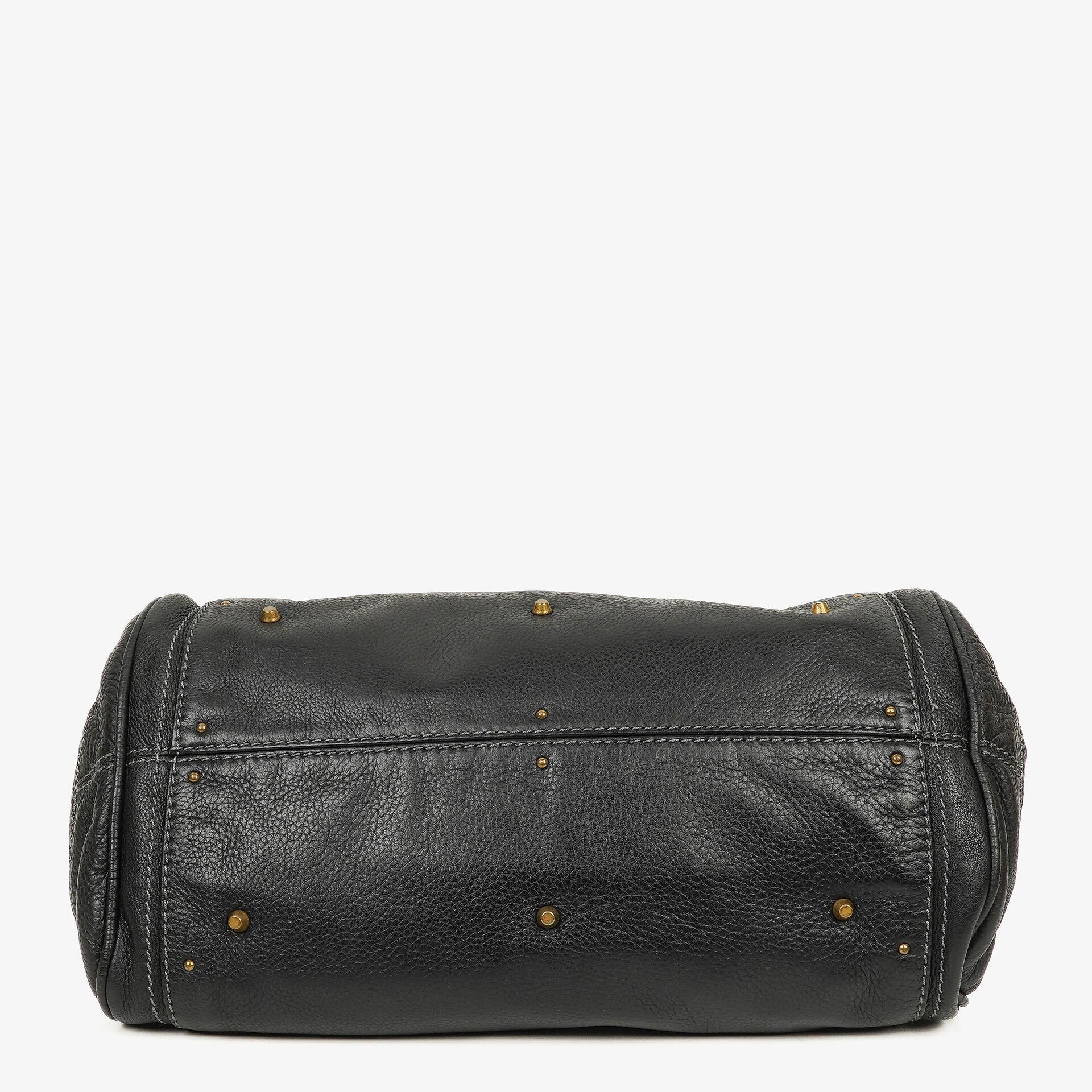 Chloe Paddington Schwarze Kalbsleder Satchel Tasche