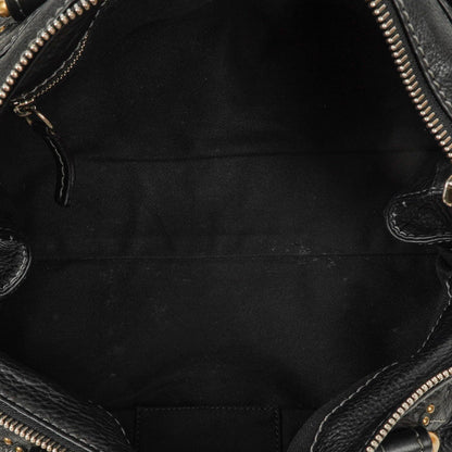 Chloe Paddington Schwarze Kalbsleder Satchel Tasche