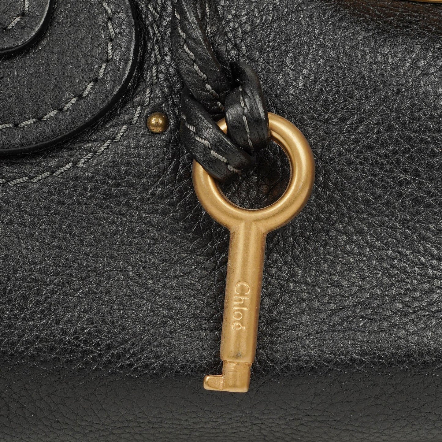 Chloe Paddington Schwarze Kalbsleder Satchel Tasche