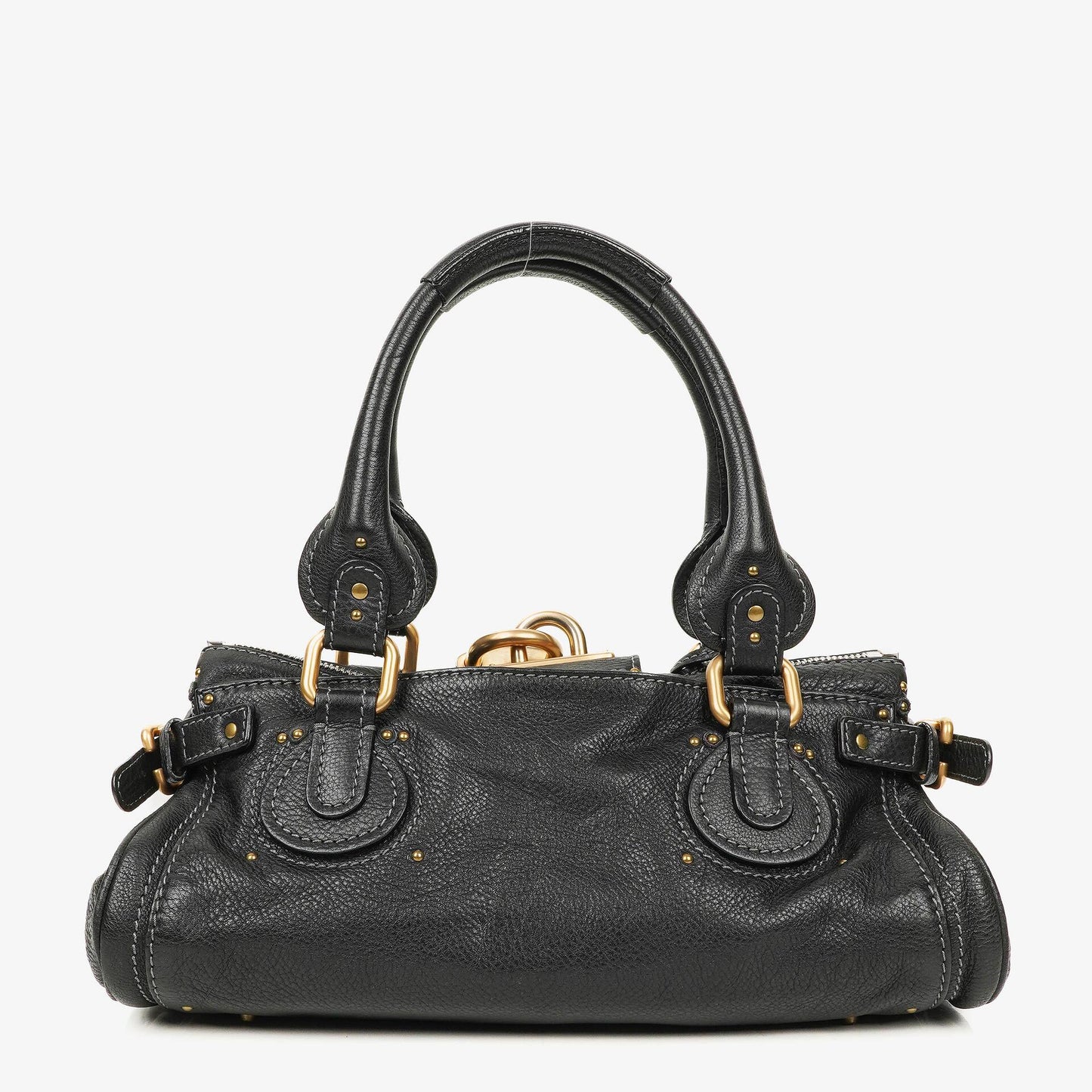Chloe Paddington Satchel-Tasche aus schwarzem Kalbsleder