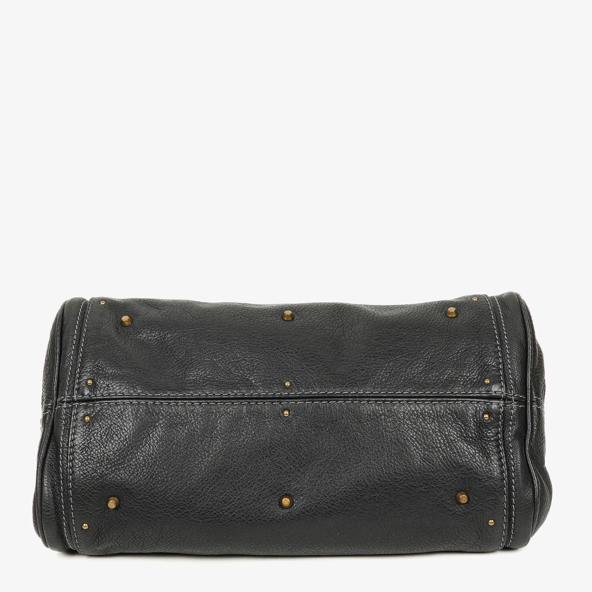 Chloe Paddington Satchel-Tasche aus schwarzem Kalbsleder