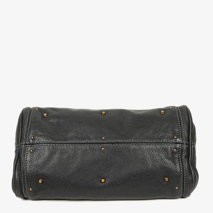 Chloe Paddington Satchel-Tasche aus schwarzem Kalbsleder