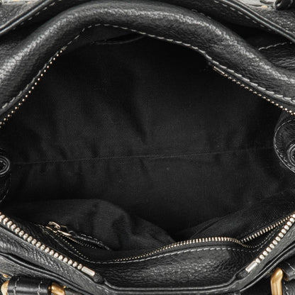 Chloe Paddington Satchel-Tasche aus schwarzem Kalbsleder