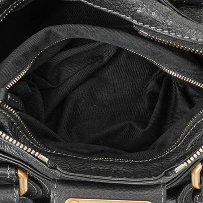 Chloe Paddington Satchel-Tasche aus schwarzem Kalbsleder